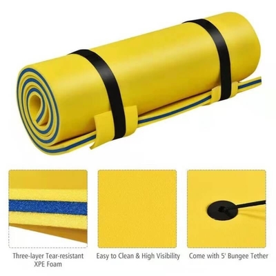 Große Größe 3-Schicht Tränenbeständig XPE Schaum Schwimmen Schwimmen Insel Pad Outdoor Schwimmen Wassermatte für Strand See Ozean