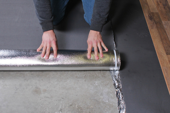 1 mm recycelte, durchgängig verknüpfte Ldpe-expandierte Polyethylenfolie 10-15m Ixpe-Unterlage akustische Polyolefinfolie Rollen
