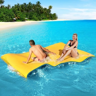 Große Größe 3-Schicht Trennungsbeständig XPE Schaum Schwimmen Schwimmen Insel Pad Outdoor Schwimmen Wassermatte für Strand See Ozean Pool