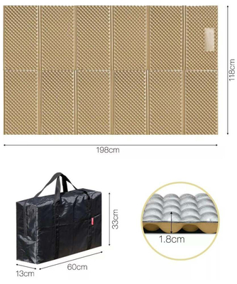 Großhandel Doppelklappmatten Weiße Aluminiumfolie geschlossene Zelle IXPE XPE Schaumstoff Schlafkissen für wasserdichtes Campen 2 Personen