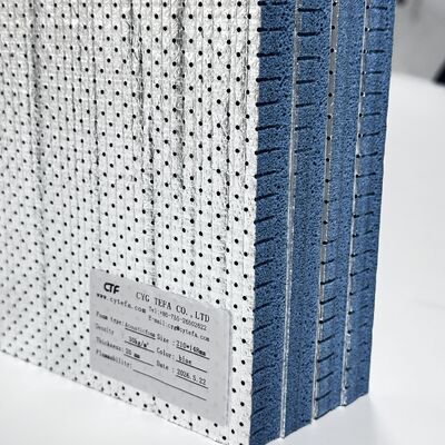 Hochleistungspolyolefin (PO) -Schaum aus halb offenen Zellen Akustischer Schaum mit Aluminiumfolie und Klebstoff PO
