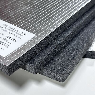 Semi Open Cell PO Foam Schwarze Schalldämmplatten mit Aluminiumfolie und selbstklebender Basis