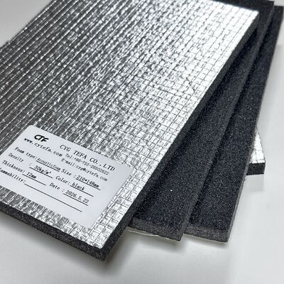 Semi Open Cell PO Foam Schwarze Schalldämmplatten mit Aluminiumfolie und selbstklebender Basis