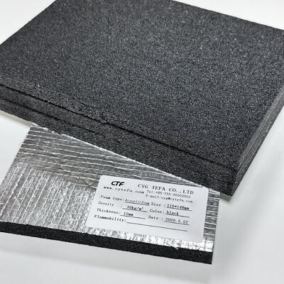 Semi Open Cell PO Foam Schwarze Schalldämmplatten mit Aluminiumfolie und selbstklebender Basis