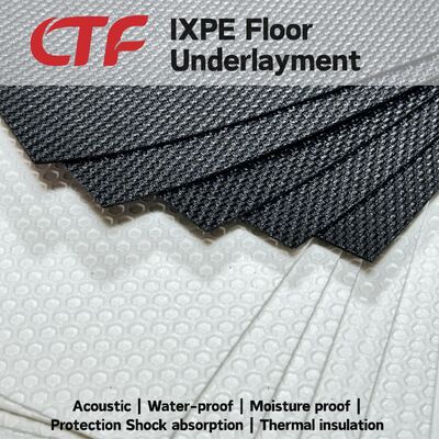 IXPE schalldämpfende Feuchtigkeitsbarriere, Bodenunterlage, Kissenpolster, ideal für PVC-SPC-Bodenbeläge in modernen Apartments, Hotels, Krankenhäusern