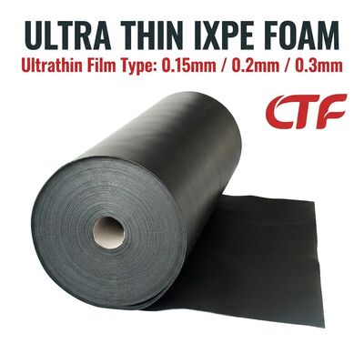 0.15mm 0,2mm 0,3mm dünnes IXPE-Schaum-Rollgummi, wasserdichtes Isoliermaterial für Bänder und elektronische Anwendungen