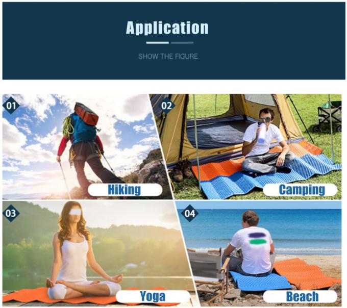 Großhandel Doppelklappmatten Weiße Aluminiumfolie geschlossene Zelle IXPE XPE Schaumstoff Schlafkissen für wasserdichtes Campen 2 Personen 8