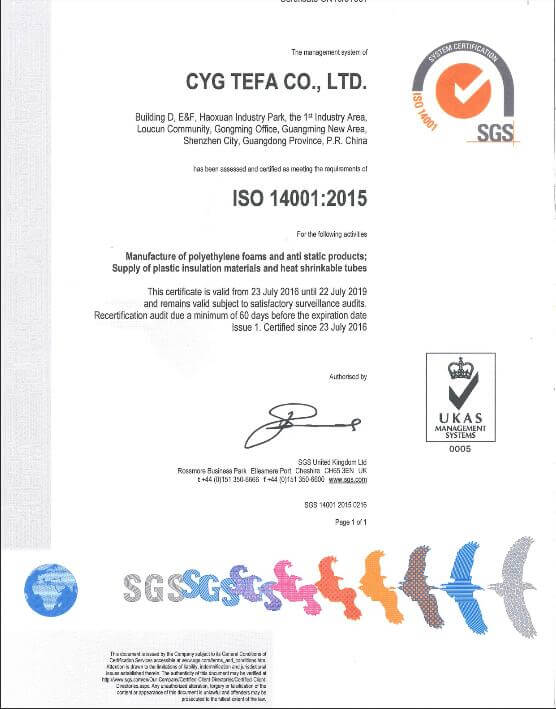 Kreuzverknüpfte geschlossene Zelle Polyolefin Schaum XPE / IXPE Wärmedämmstoff für Bau und HVAC 23