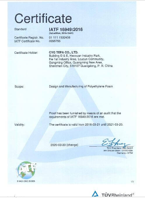 Kreuzverknüpfte geschlossene Zelle Polyolefin Schaum XPE / IXPE Wärmedämmstoff für Bau und HVAC 26